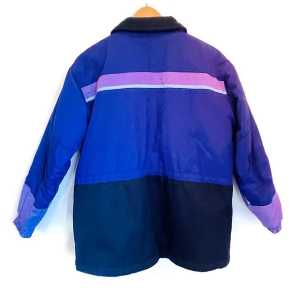 Columbia VTG 80s Ski Jacket Dopamine Dressing Purple & Blue, Women's Size XL - Picture 3 of 16